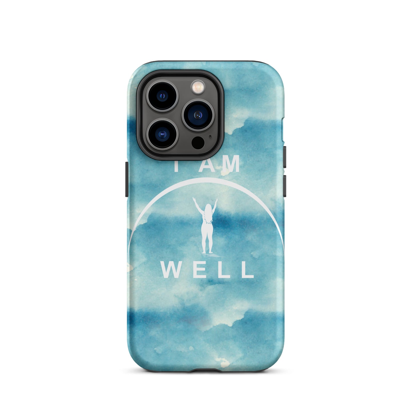 I AM WELL Tough Case for iPhone® Women's Blue w/ White Logo