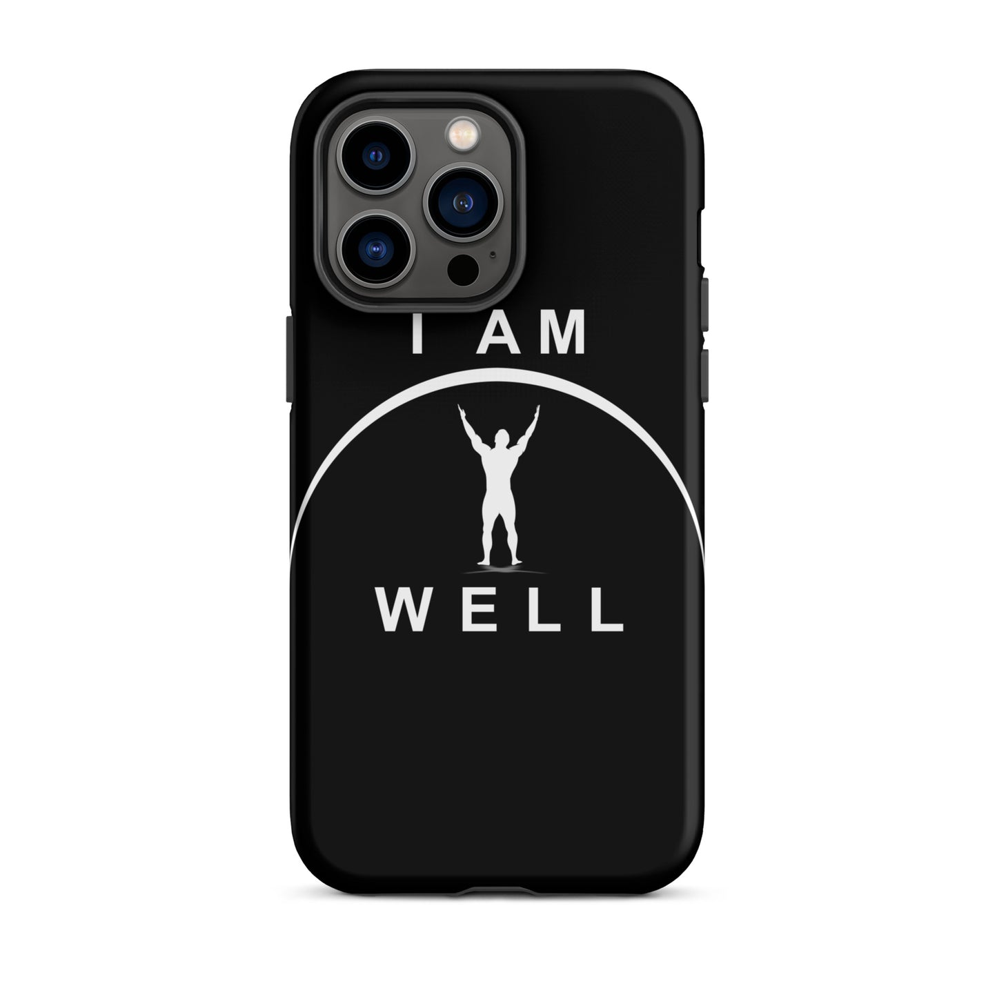 I AM WELL Tough Case for iPhone® Men's Black w/ White Logo