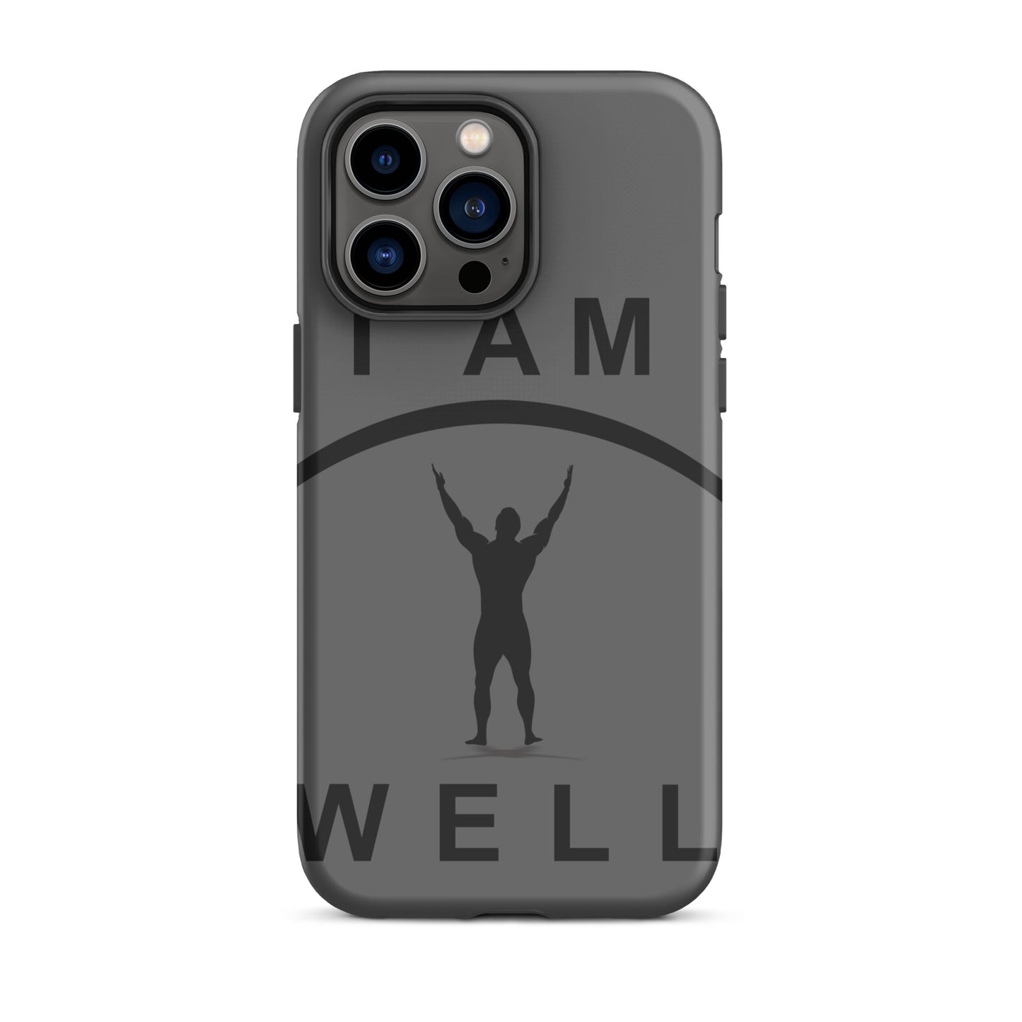 I AM WELL Tough Case for iPhone® Men's Dark Grey w/ Black Logo