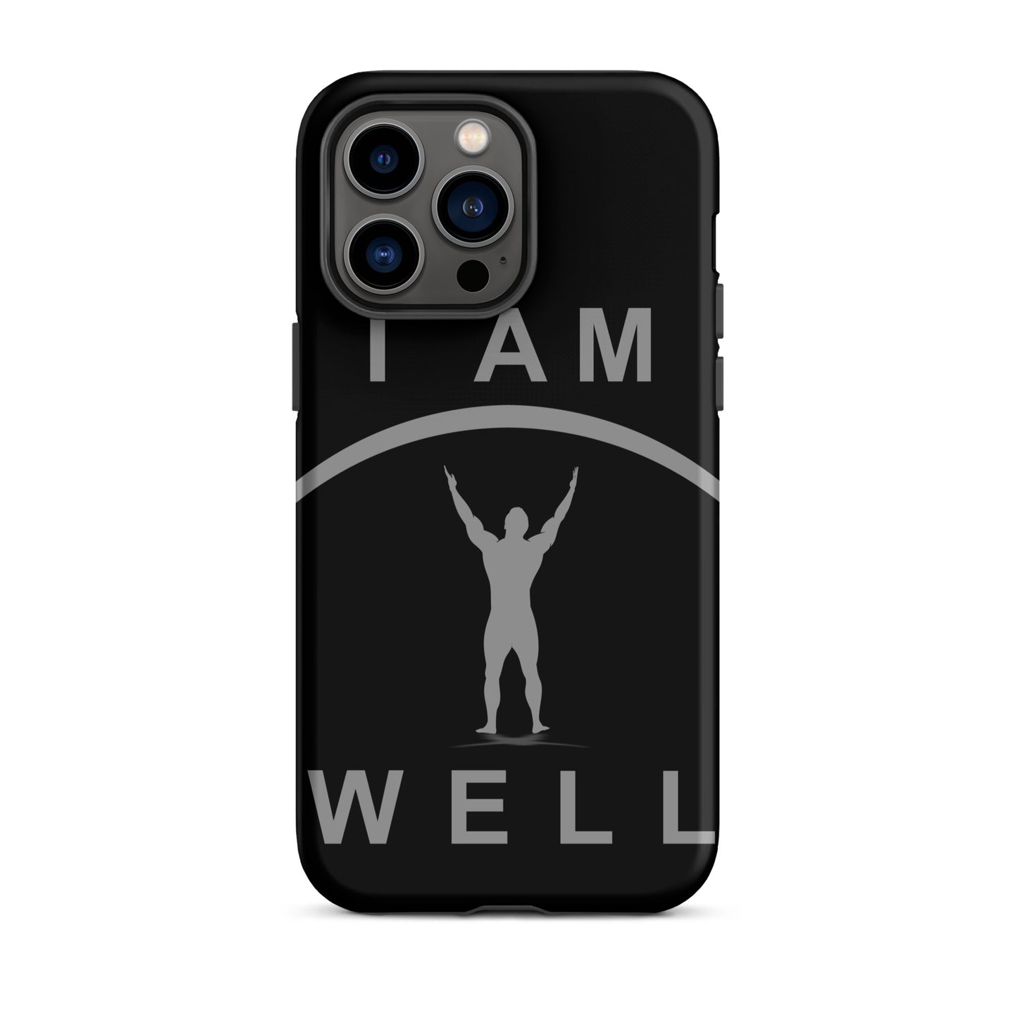 I AM WELL Tough Case for iPhone® Men's Black w/ Grey Logo