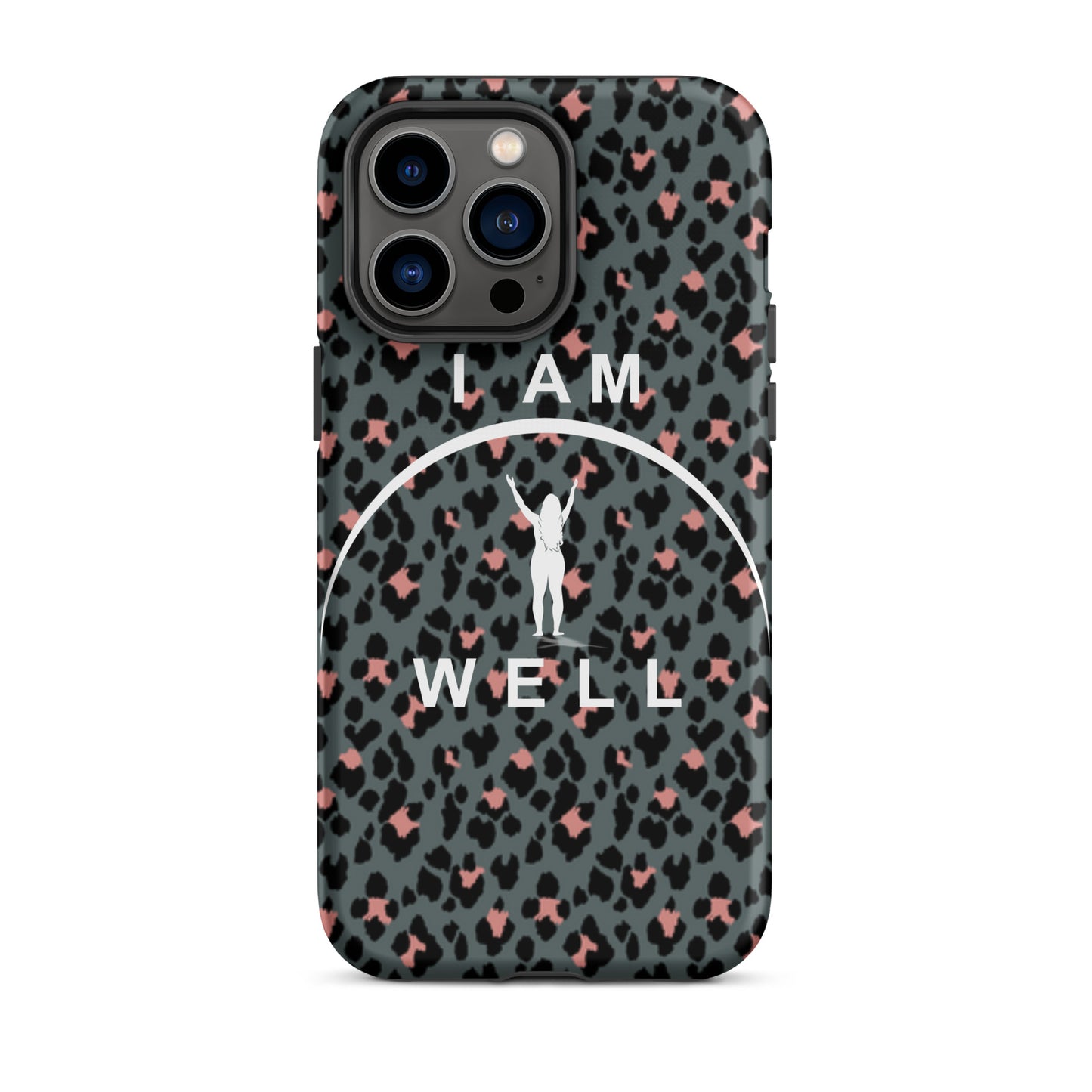 I AM WELL Tough Case for iPhone® Women's Cheetah w/ White Logo