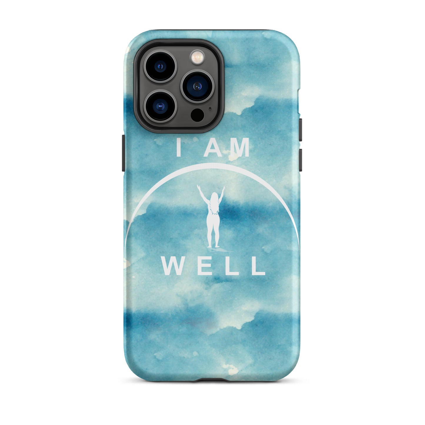 I AM WELL Tough Case for iPhone® Women's Blue w/ White Logo