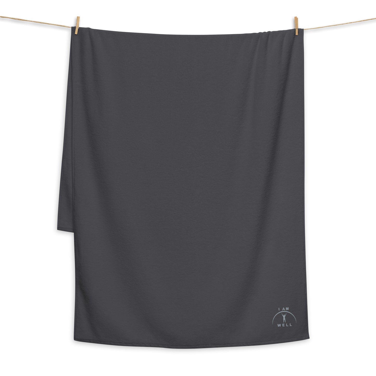 I AM WELL Men's Cotton Towel w/ Grey Logo (various sizes and colors)