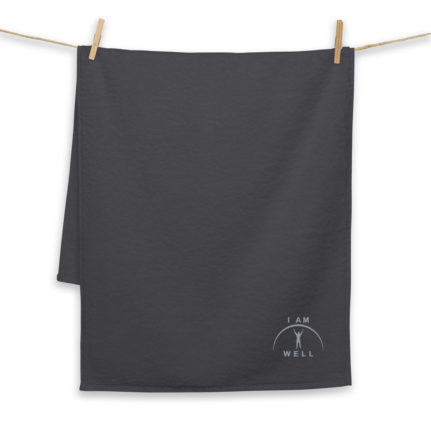 I AM WELL Men's Cotton Towel w/ Grey Logo (various sizes and colors)