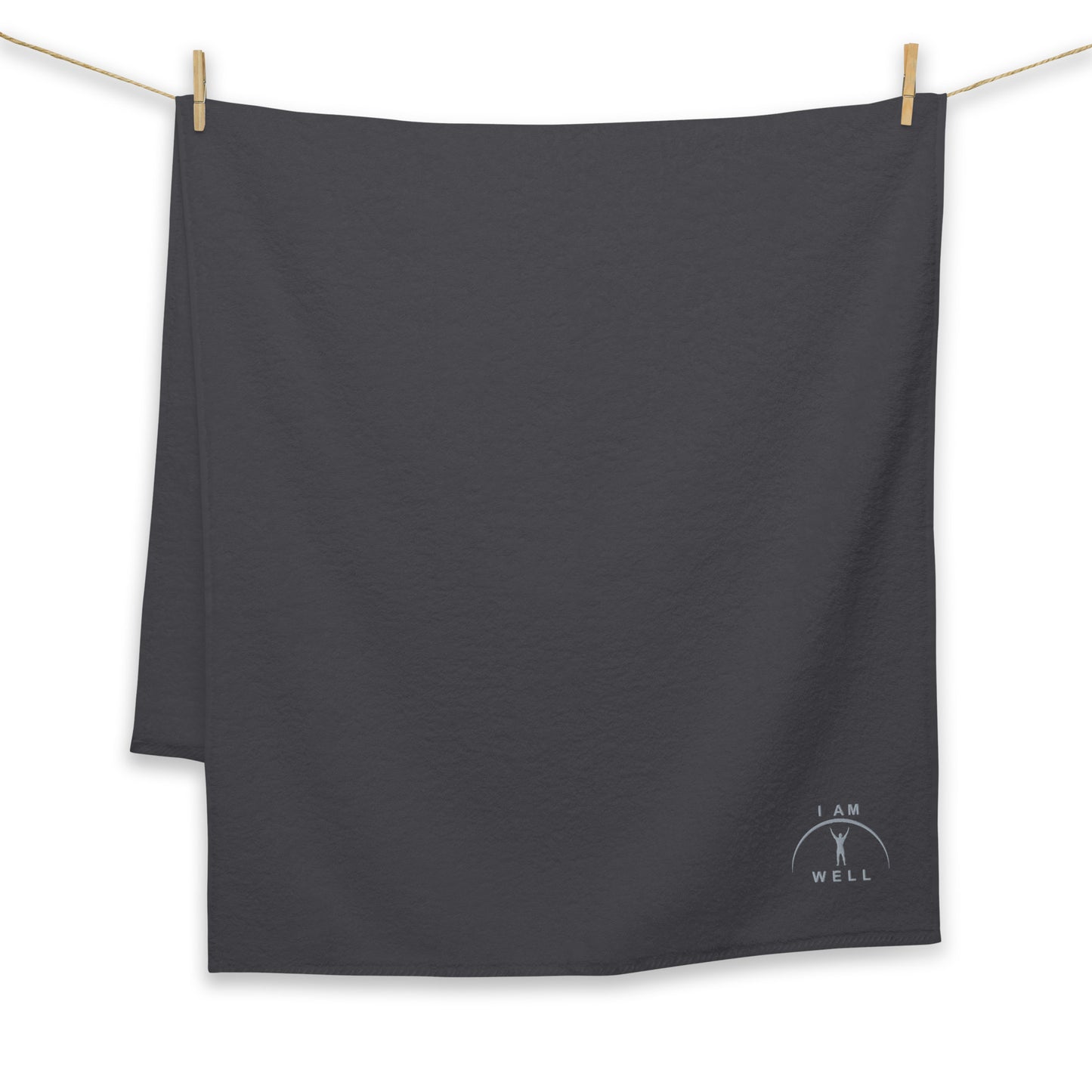 I AM WELL Men's Cotton Towel w/ Grey Logo (various sizes and colors)