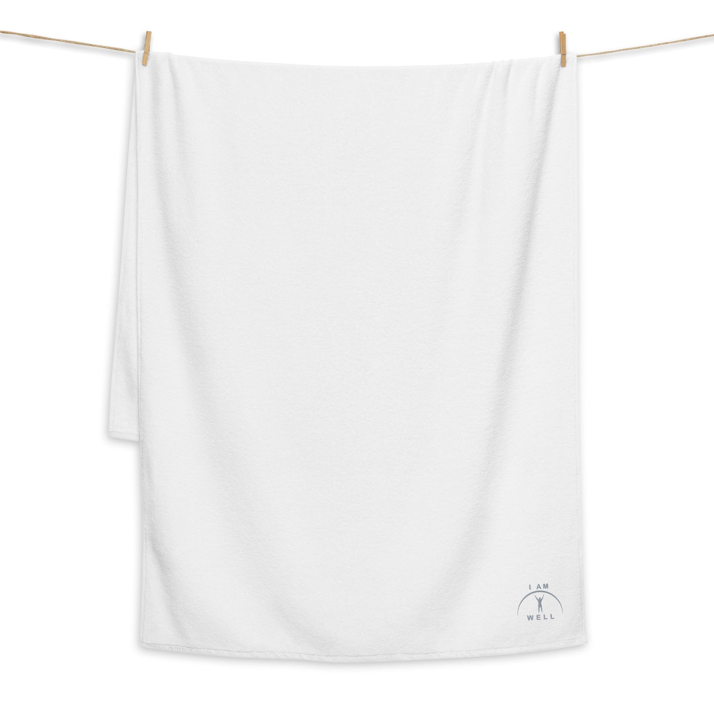 I AM WELL Men's Cotton Towel w/ Grey Logo (various sizes and colors)