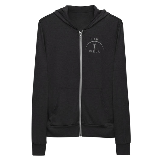 I AM WELL Women's Zip Hoodie w/ White Logo (multiple color options)