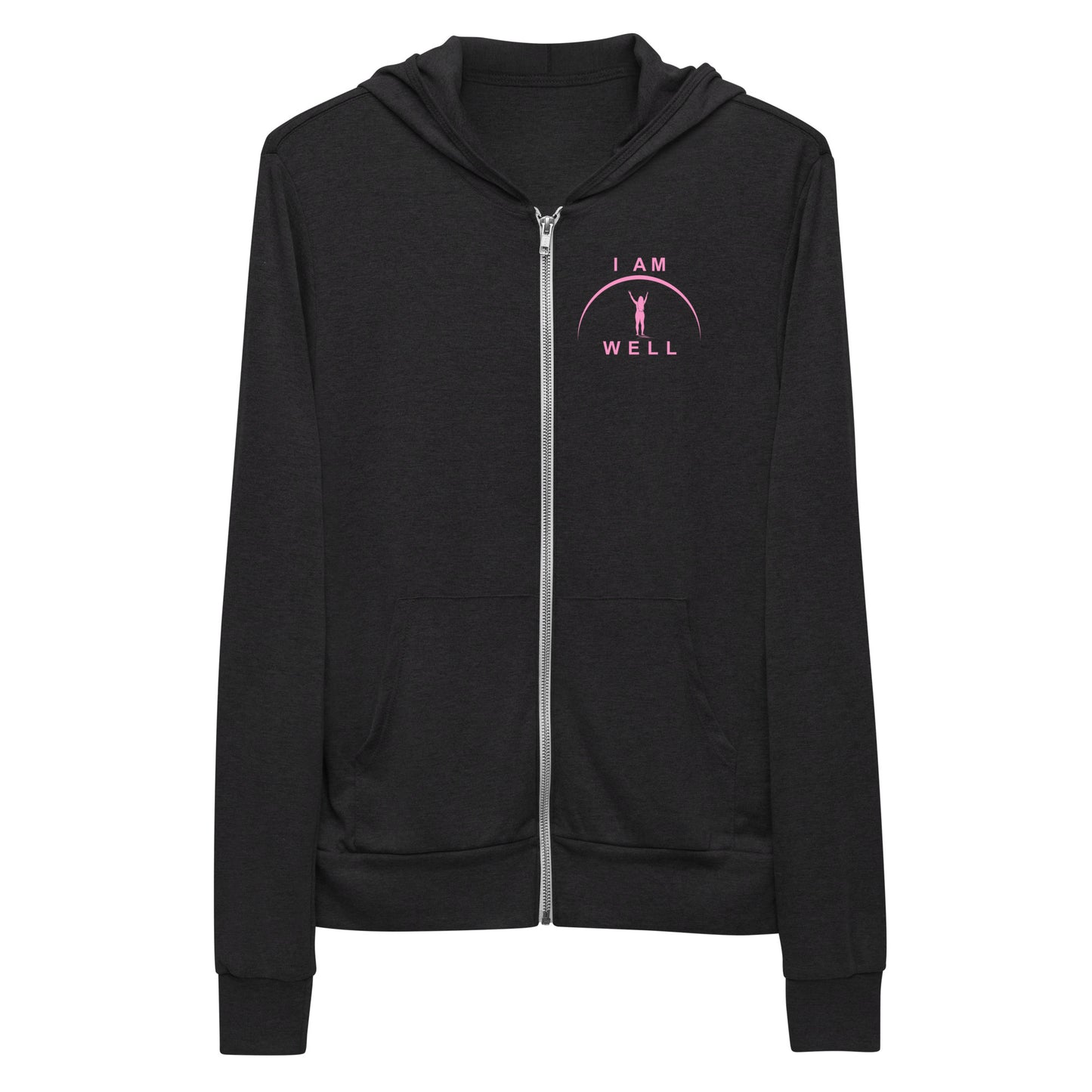 I AM WELL Women's Zip Hoodie w/ Pink Logo (multiple color options)