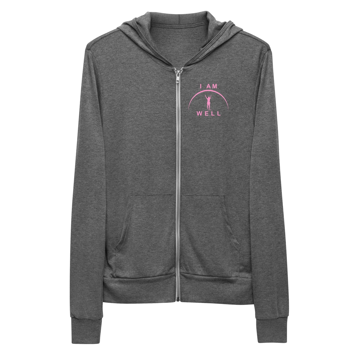 I AM WELL Women's Zip Hoodie w/ Pink Logo (multiple color options)