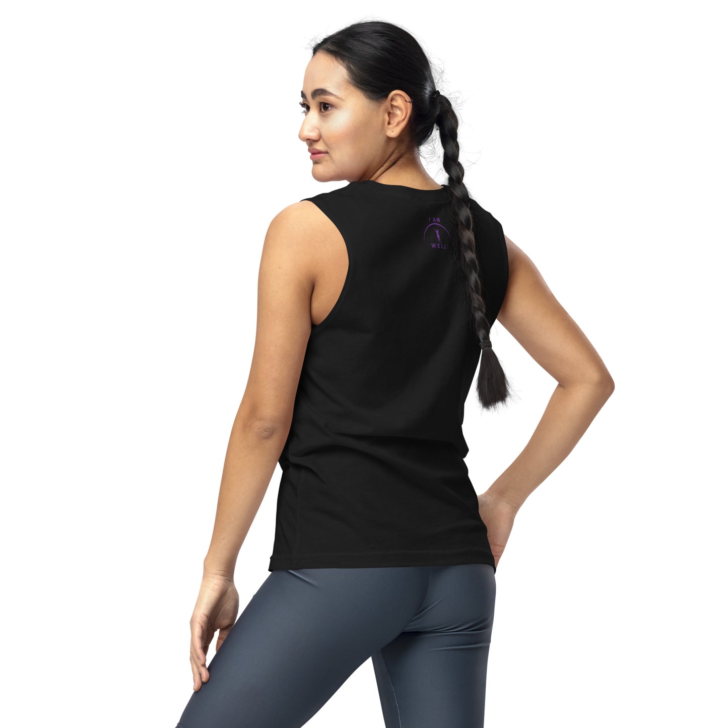 I AM WELL Women's Muscle Tank w/ Purple Logo (multiple color options)
