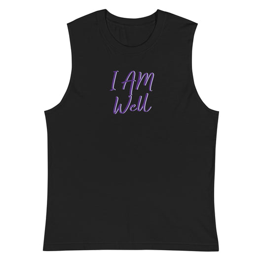 I AM WELL Women's Muscle Tank w/ Purple Logo (multiple color options)