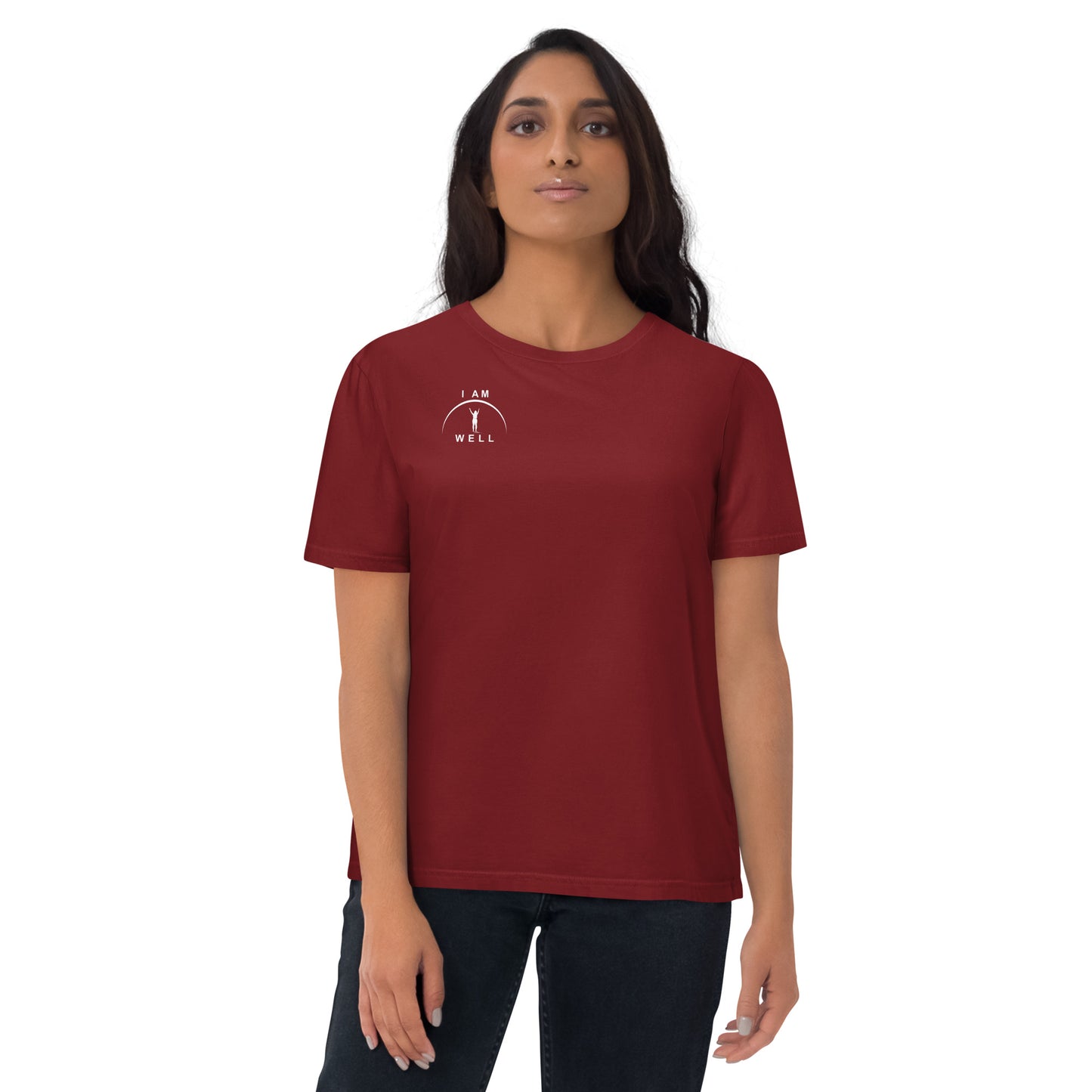 I AM WELL Women's Organic Cotton T-Shirt w/ White Logo (multiple color options)