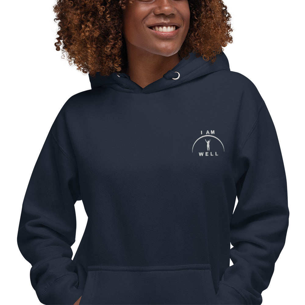 I AM WELL Women's Hoodie w/ White Logo (multiple color options)