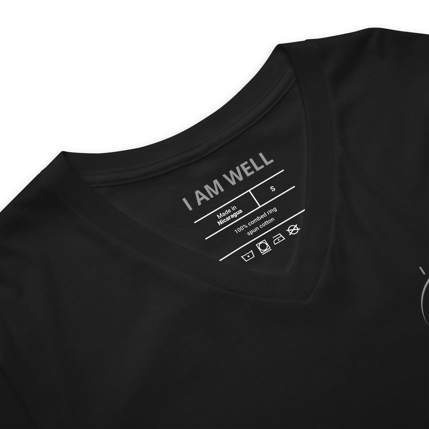 I AM WELL Men's 100% Cotton Short-Sleeve V-Neck T-Shirts w/ Grey Logo (multiple color options)