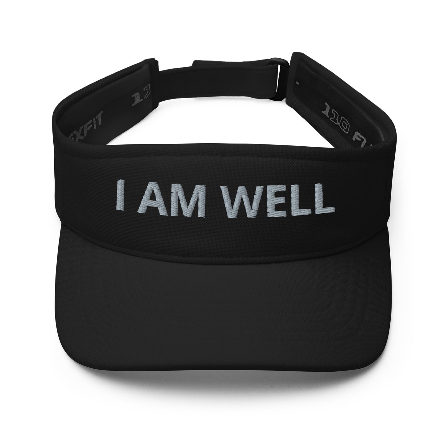 I AM WELL Unisex Visors - Grey "I AM WELL" Embroidered Letters (multiple color options)