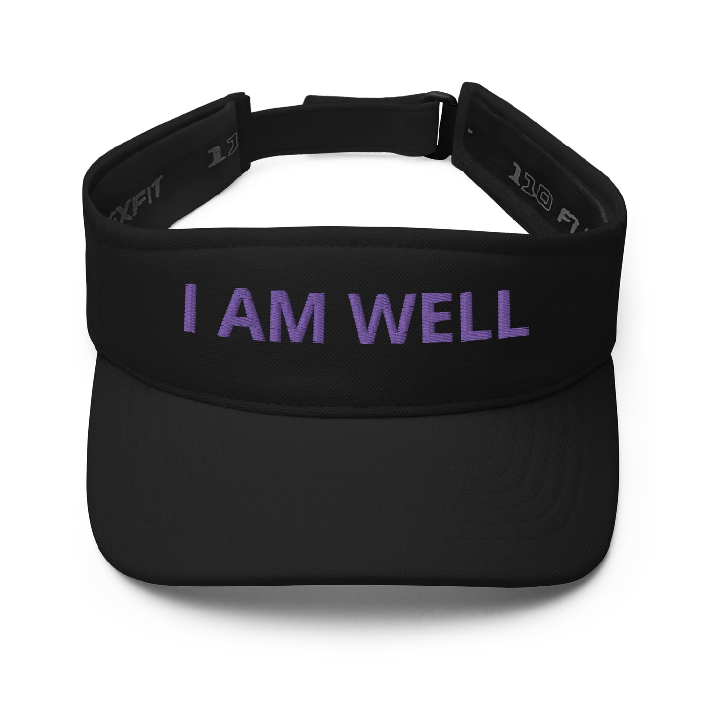 I AM WELL Women's Visor - Purple "I AM WELL" Embroidered Letters (multiple color options)