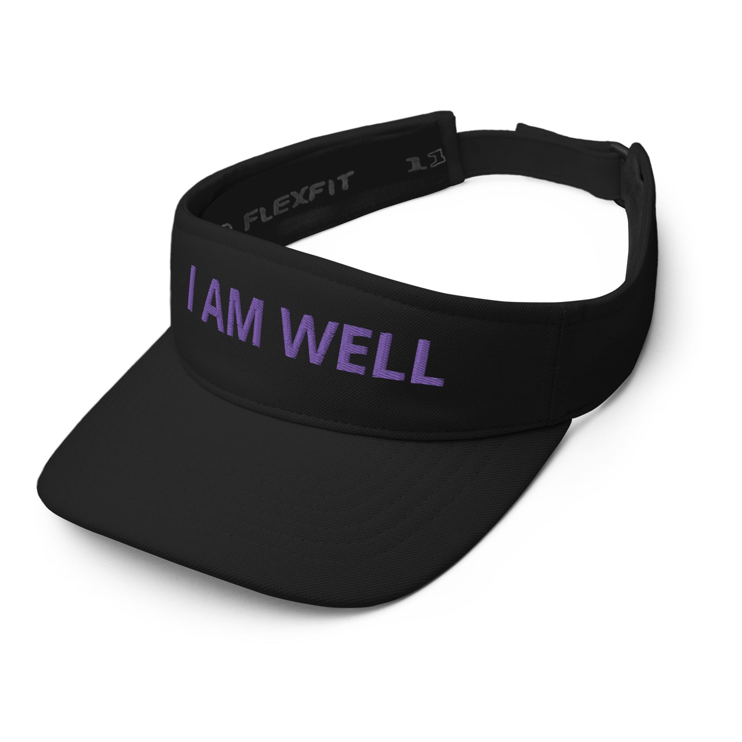 I AM WELL Women's Visor - Purple "I AM WELL" Embroidered Letters (multiple color options)
