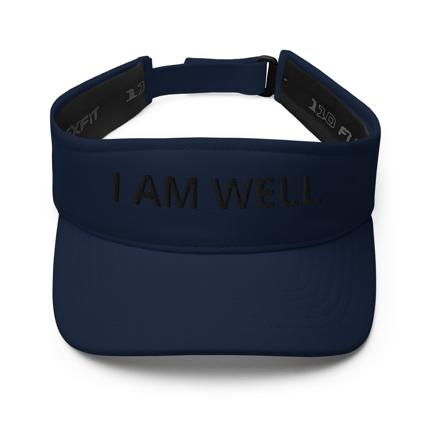 I AM WELL Unisex Visor - Black "I AM WELL" Embroidered Letters (multiple color options)