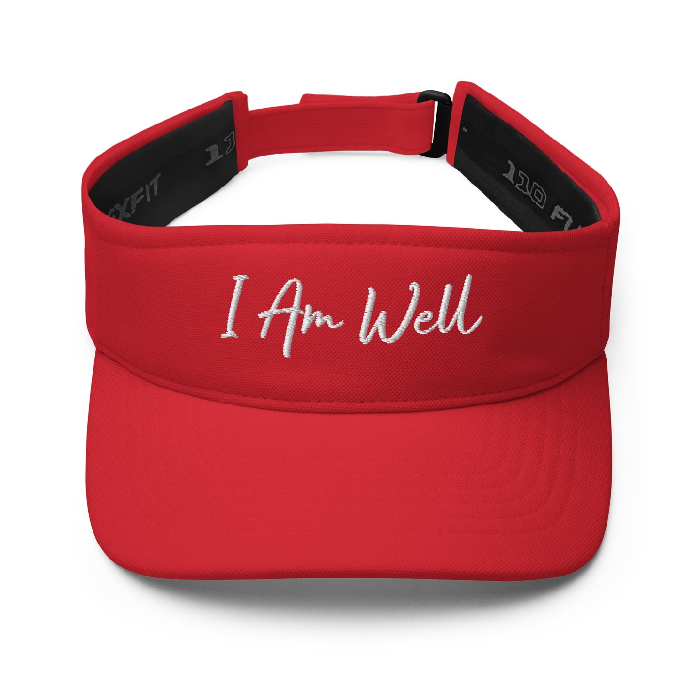 I AM WELL Women's Visor - White Script Embroidered Letters (Multiple Color Options)