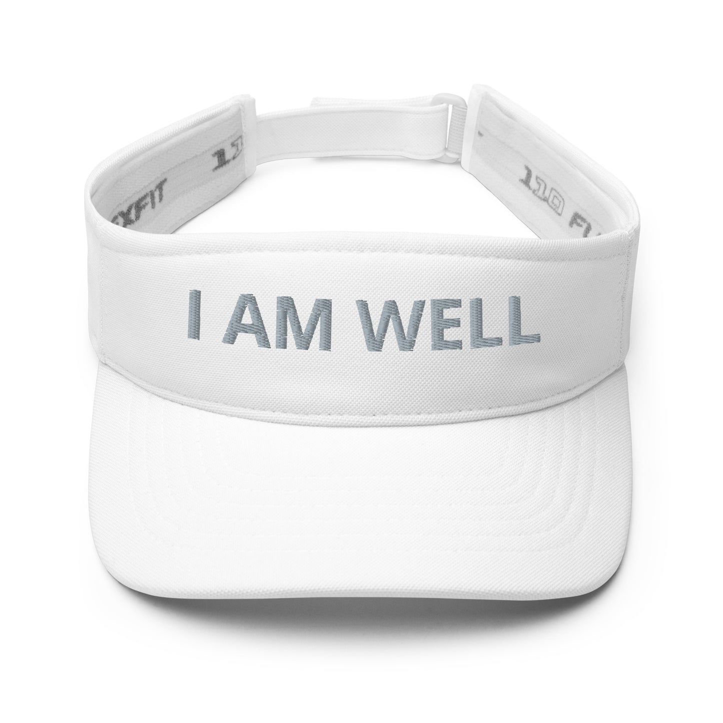 I AM WELL Unisex Visors - Grey "I AM WELL" Embroidered Letters (multiple color options)