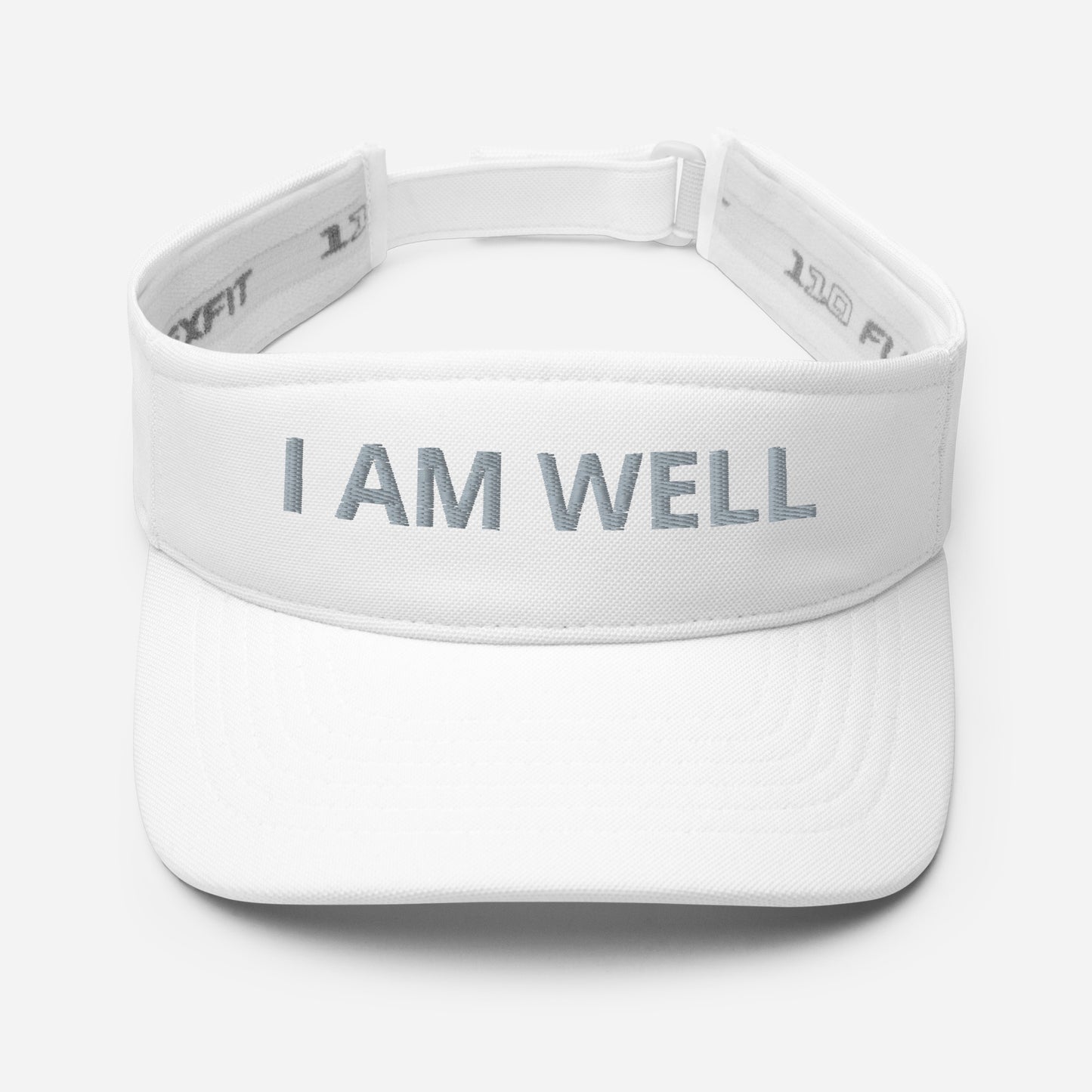 I AM WELL Unisex Visors - Grey "I AM WELL" Embroidered Letters (multiple color options)