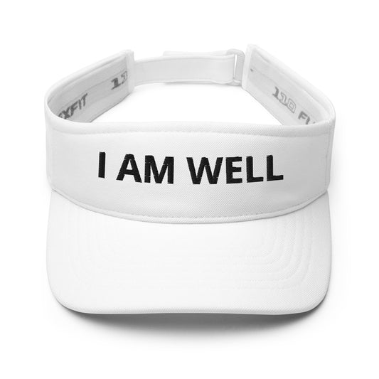 I AM WELL Unisex Visor - Black "I AM WELL" Embroidered Letters (multiple color options)