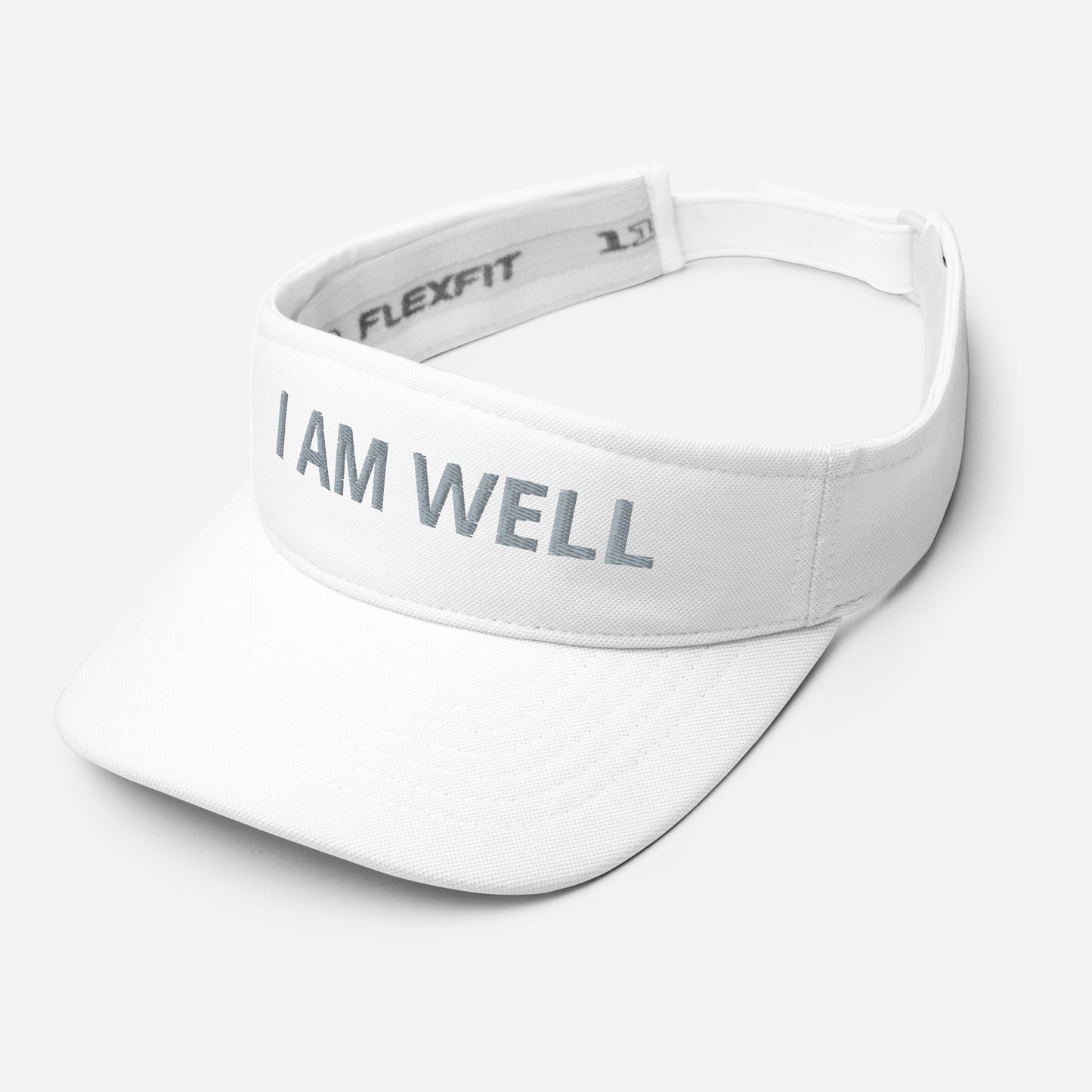 I AM WELL Unisex Visors - Grey "I AM WELL" Embroidered Letters (multiple color options)