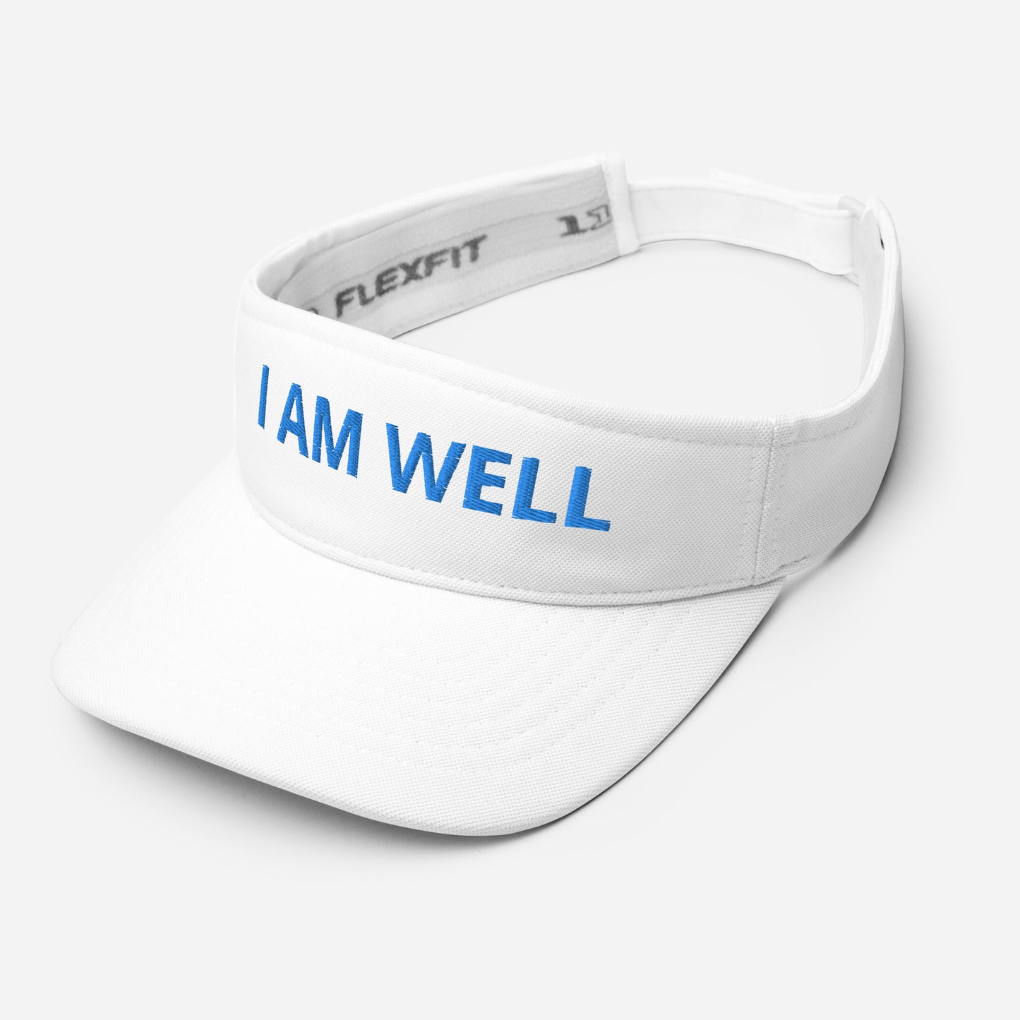 I AM WELL Unisex Visor - Sky Blue "I AM WELL" Embroidered Letters (multiple color options)