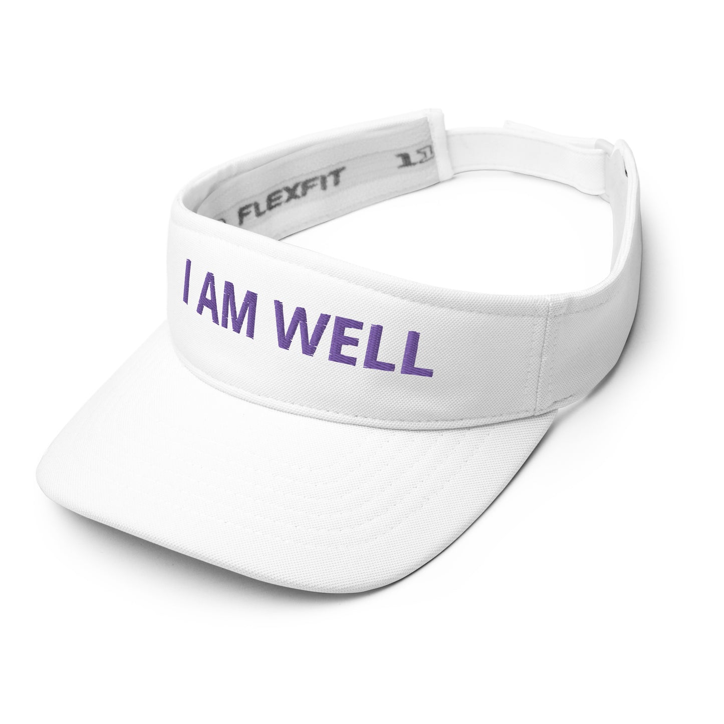 I AM WELL Women's Visor - Purple "I AM WELL" Embroidered Letters (multiple color options)