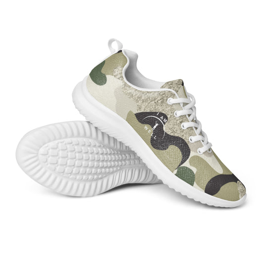 I AM WELL Women’s Athletic Shoes Green Camo w/ White Logo