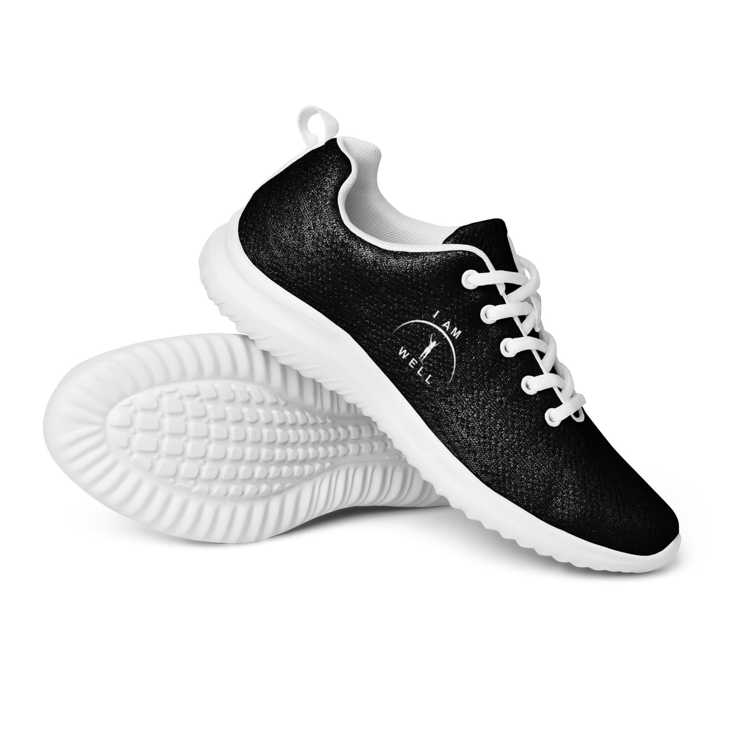 I AM WELL Women’s Athletic Shoes Black w/ White Logo