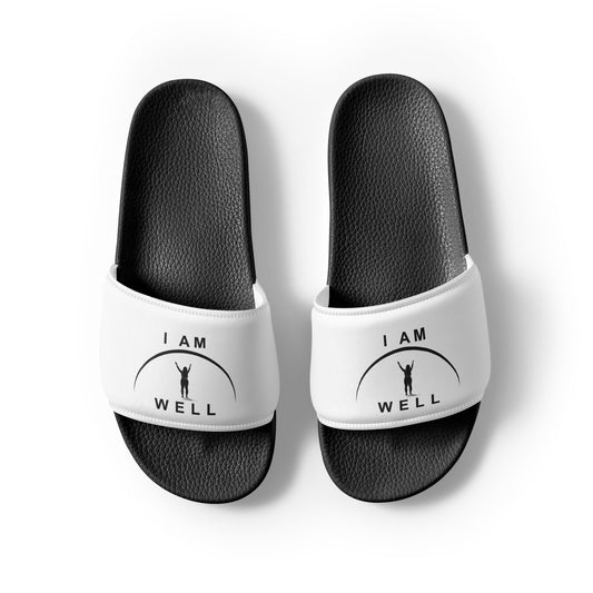 I AM WELL Women's Slides w/ Black Logo