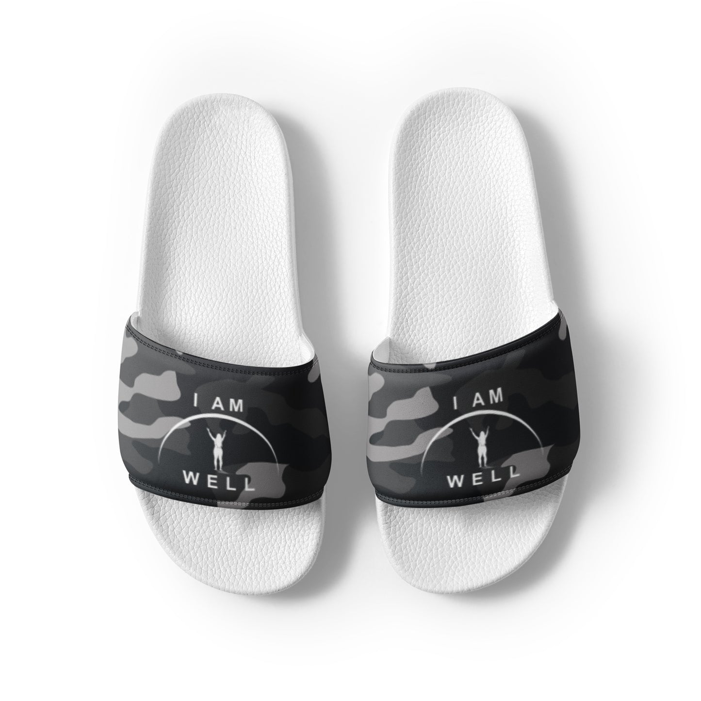 I AM WELL Women's Slides Camo w/ White Logo