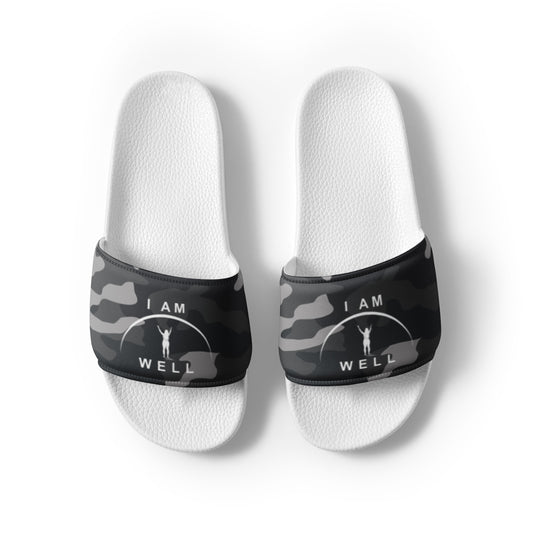 I AM WELL Women's Slides Camo w/ White Logo