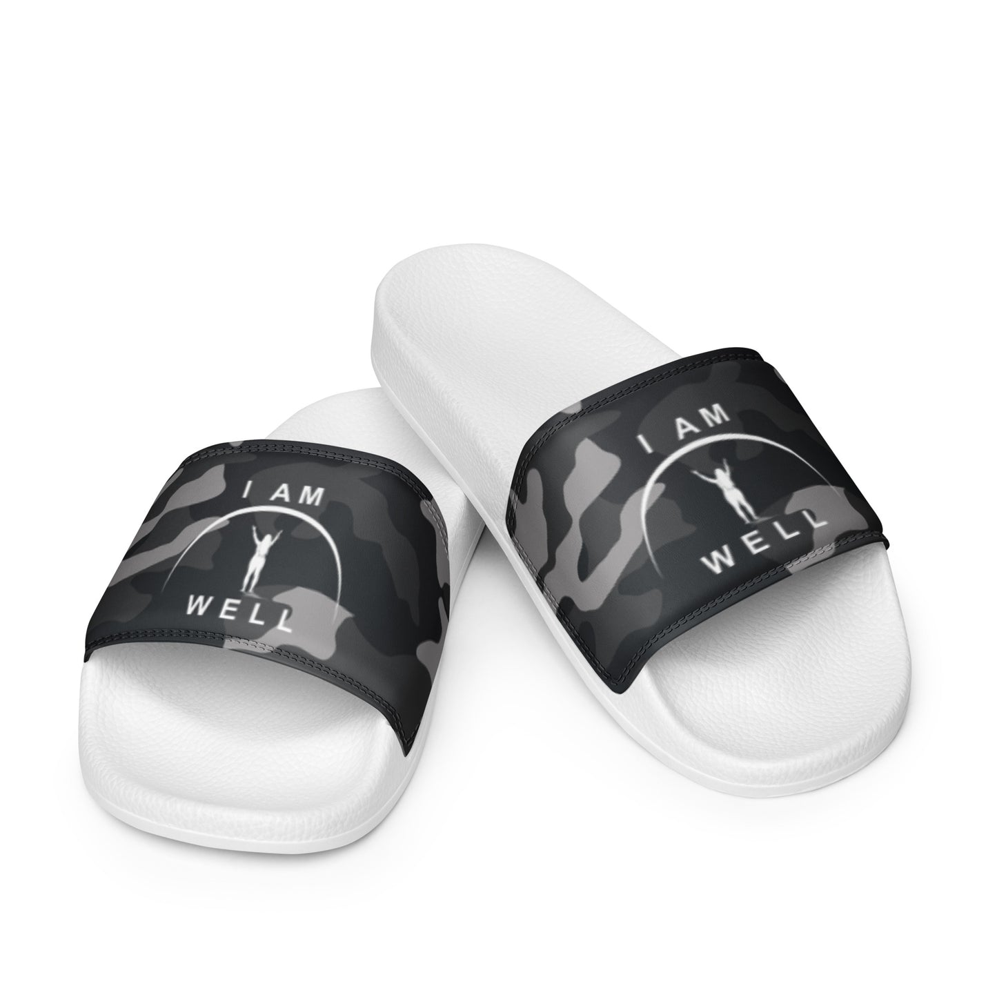 I AM WELL Women's Slides Camo w/ White Logo