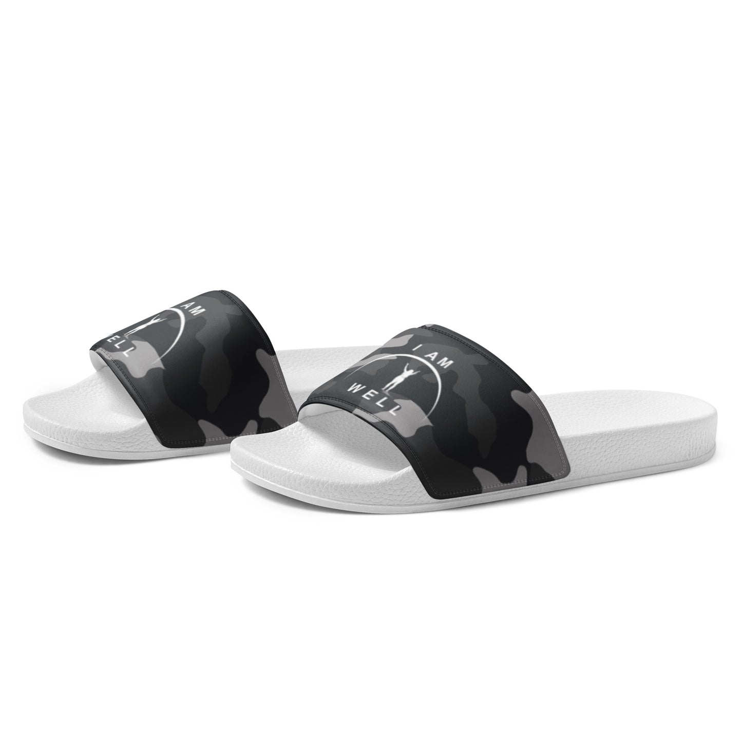 I AM WELL Women's Slides Camo w/ White Logo