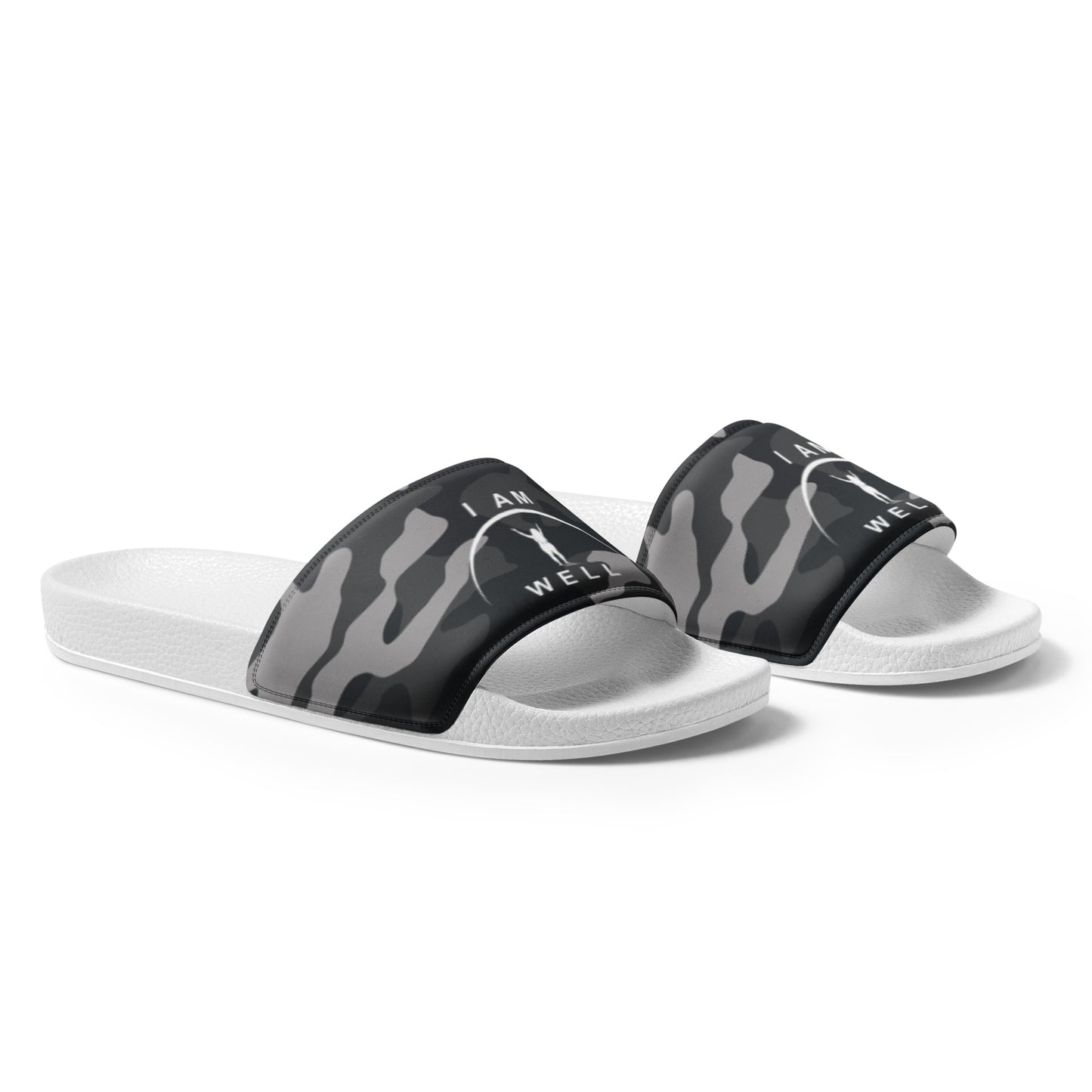 I AM WELL Women's Slides Camo w/ White Logo