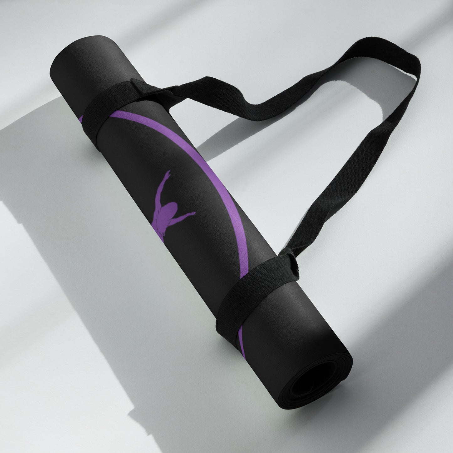 I AM WELL Women's Exercise Mat - Black w/ Purple Logo