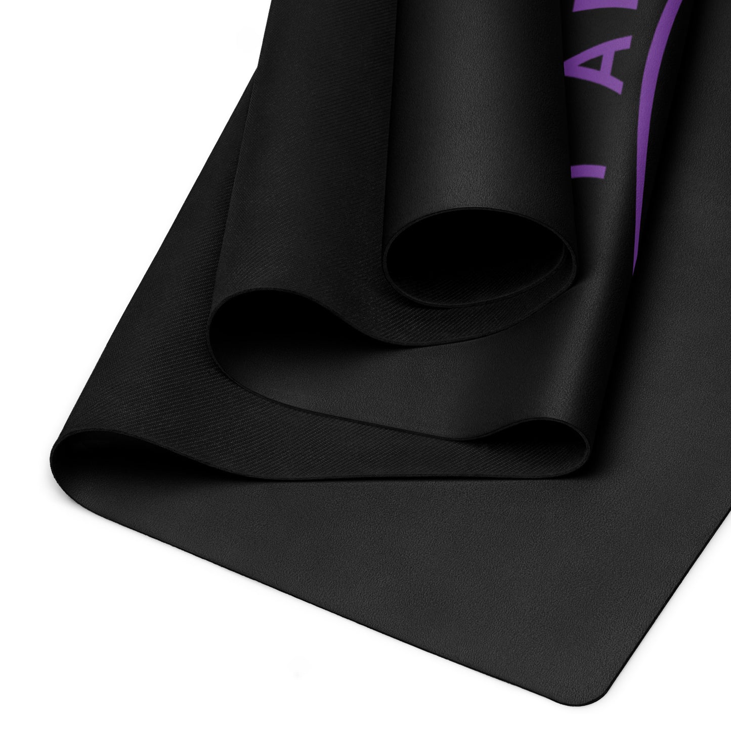 I AM WELL Women's Exercise Mat - Black w/ Purple Logo