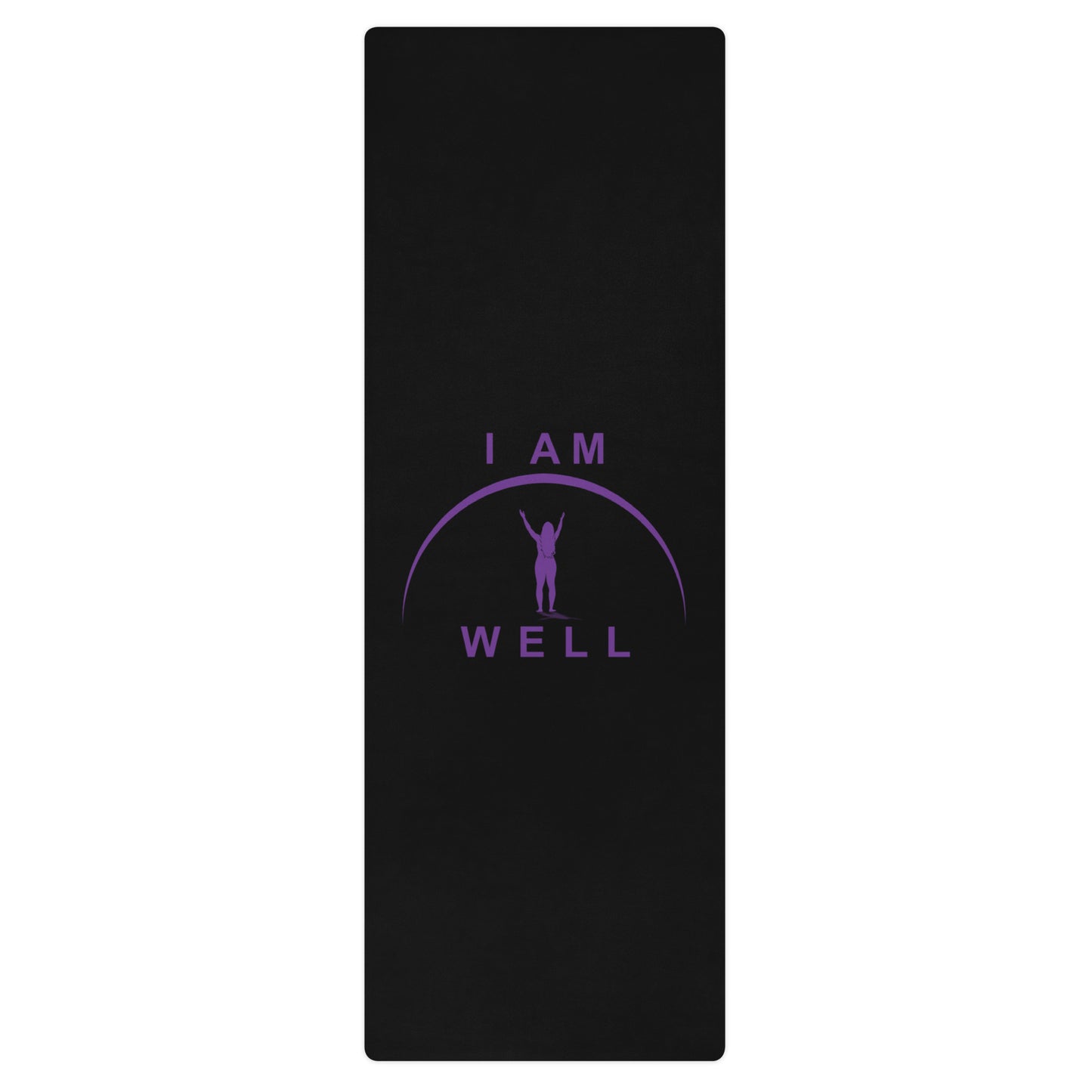 I AM WELL Women's Exercise Mat - Black w/ Purple Logo