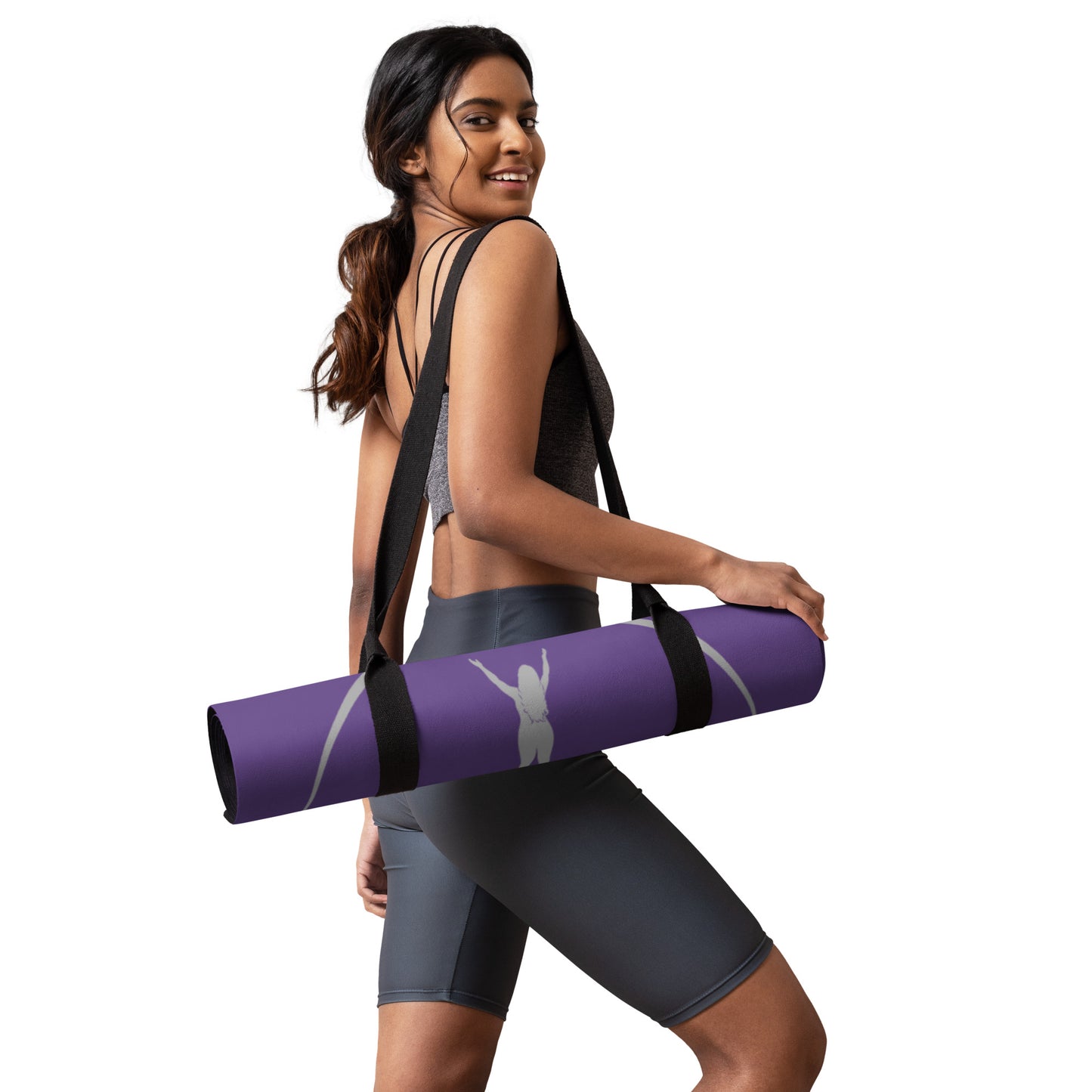 I AM WELL Women's Exercise Mat - Purple w/ Grey Logo