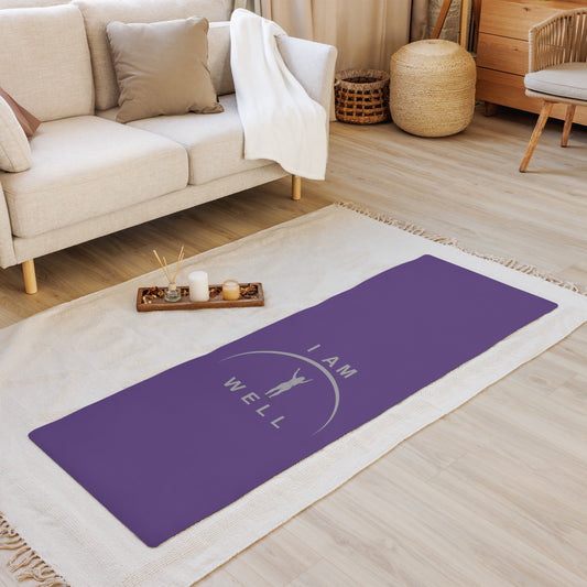 I AM WELL Women's Exercise Mat - Purple w/ Grey Logo