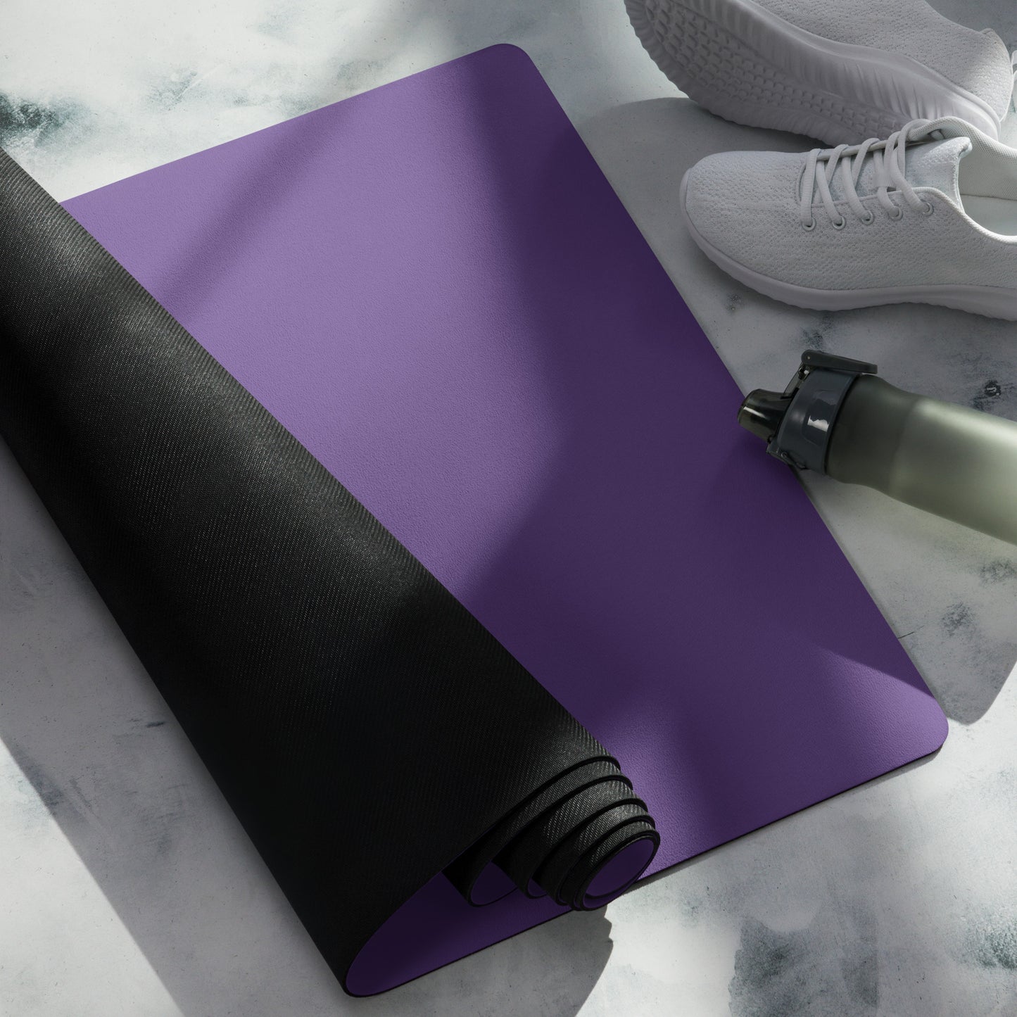 I AM WELL Women's Exercise Mat - Purple w/ Grey Logo