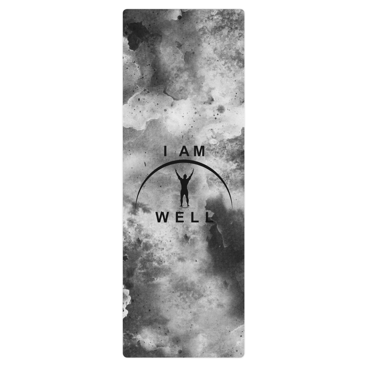 I AM WELL Men's Exercise Mat - Dark Clouds w/ Black Logo