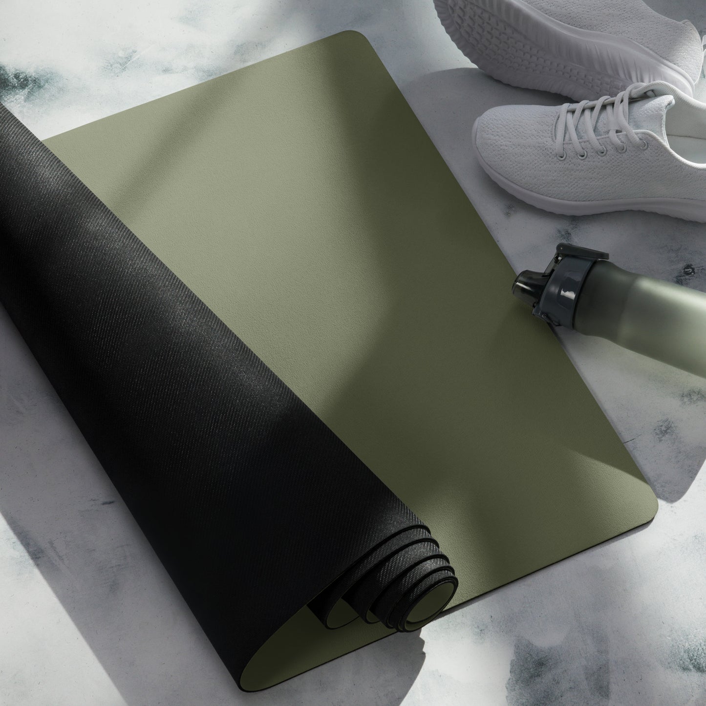 I AM WELL Men's Exercise Mat - OD Green w/ Black Logo