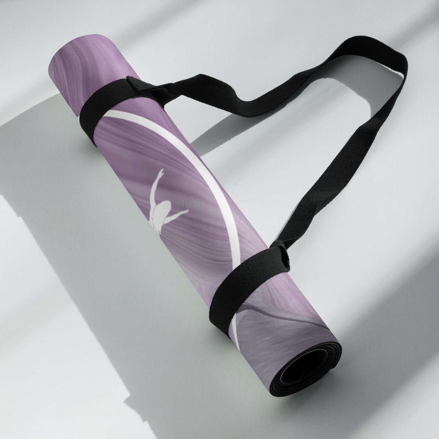 I AM WELL Women's Exercise mat - Purple and Grey Oil w/ White Logo