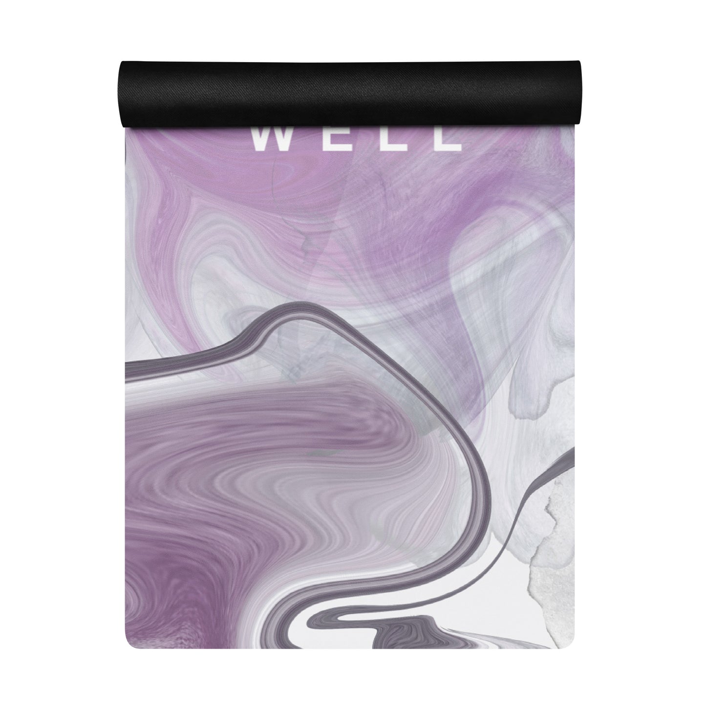 I AM WELL Women's Exercise mat - Purple and Grey Oil w/ White Logo