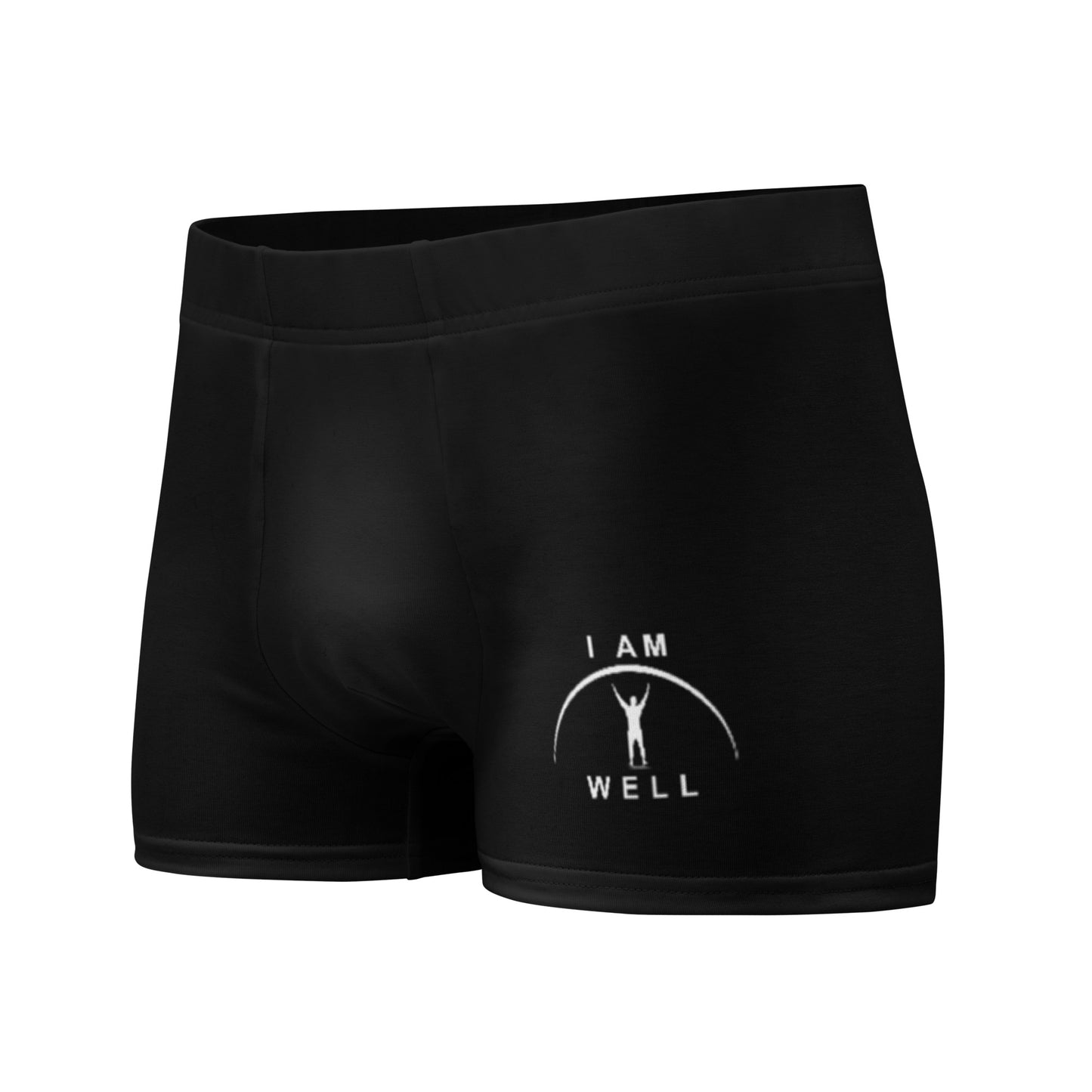 I AM WELL Men's Boxer Briefs - Black w/ White Logo