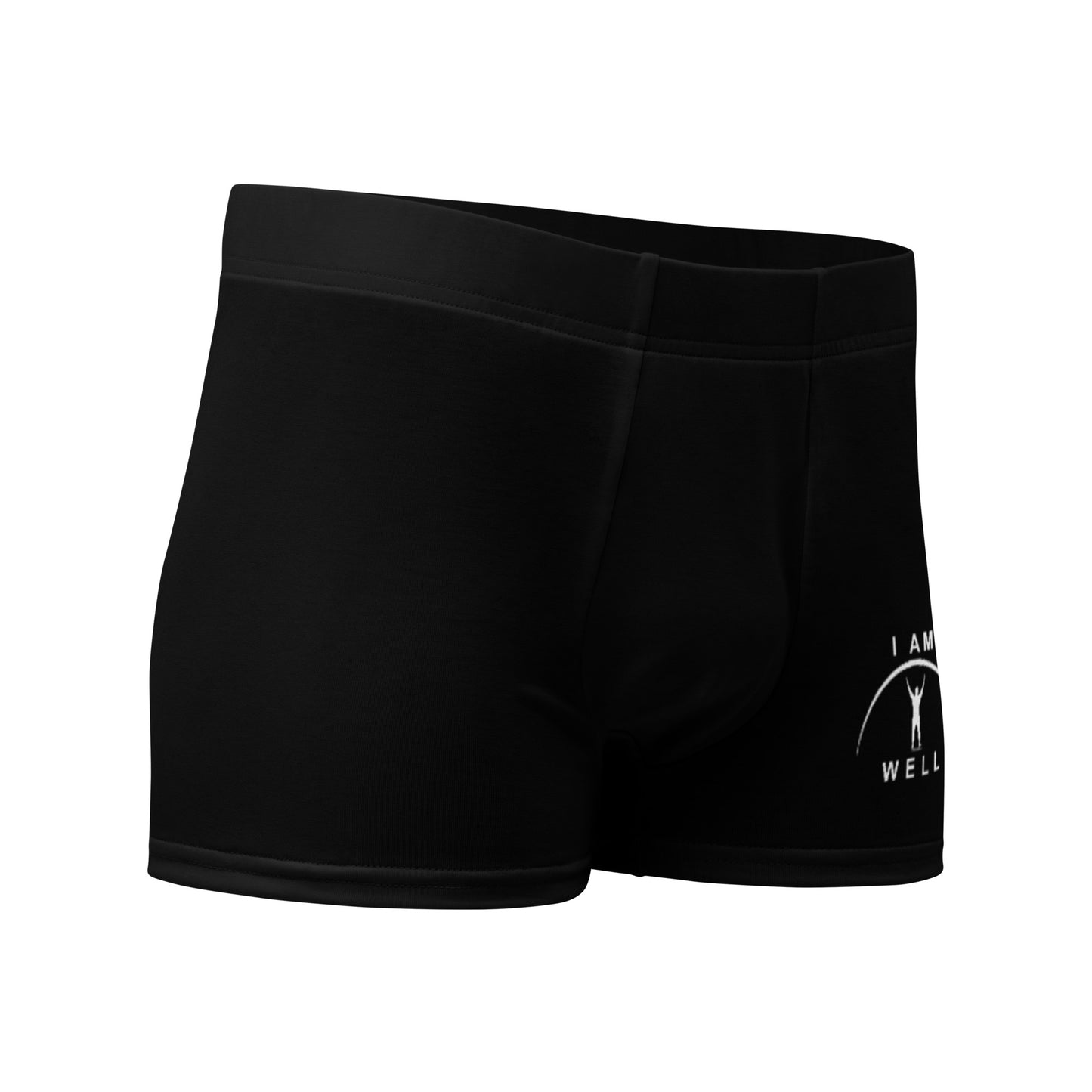 I AM WELL Men's Boxer Briefs - Black w/ White Logo