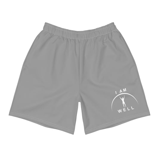 I AM WELL Men's Athletic Shorts - Grey w/ White Logo